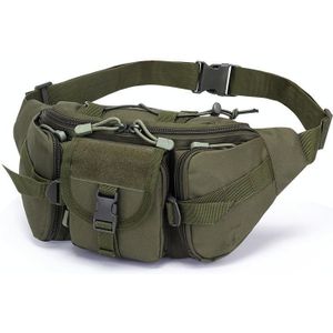 D05 Outdoor Sports Waterproof Waist Bag Vissen multifunctionele borsttas  grootte: vrije grootte (Leger Groen)