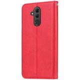 Knead huidtextuur horizontale Flip lederen case voor Huawei mate 20 lite  met foto frame & houder & kaartsleuven & portemonnee (rood)