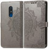 Voor Nokia C3 Mandala Flower relif lederen telefoonhoes