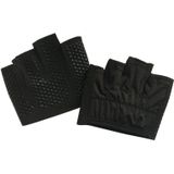 Halve vinger yoga handschoenen anti-slip sport Gym Palm Protector  maat: S  Palm omtrek: 17.5 cm (zwart)