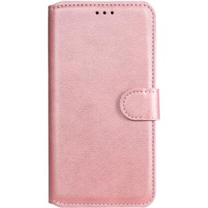 Voor iPhone 12 Classic Calf Texture PU + TPU Horizontale Flip Lederen case  met Holder & Card Slots & Wallet(Rose Gold)