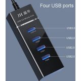 JINGHUA N606A USB3.0 splitter n tot vier computer HUB dockingstationconnector  maat: 1m