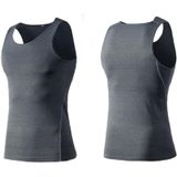 Fitness Running Training Tight Quick Dry Vest (Kleur: Grijs formaat:XXXL)