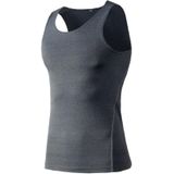 Fitness Running Training Tight Quick Dry Vest (Kleur: Grijs formaat:XXXL)