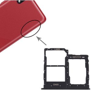 SIM-kaartlade + SIM-kaartlade + Micro SD-kaartlade voor Samsung Galaxy A01 Core SM-A013 (zwart)