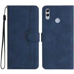 Voor Honor 10 Lite/Huawei P smart 2019 Heart Pattern Skin Feel lederen telefoonhoes