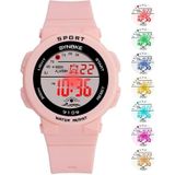 SYNOKE 9109 student multifunctionele waterdichte kleurrijke lichtgevende elektronische horloge (roze)