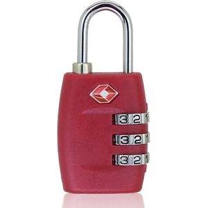 2 PCS Douane Bagage Lock Overseas Travel Bagage Rits Lock Plastic TSA Code Lock (Rose Red)