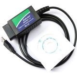 USB ELM327 OBDII auto diagnostisch hulpprogramma voor Notebook / PC(Black)