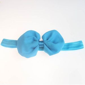 2 PC'S baby hoofdband lint chiffon Bow kinderen haar band hoofddeksels (licht blauw)