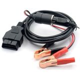 OBD II auto ECU noodstroomvoorziening kabel geheugen besparing met alligator clip-on sigarettenaansteker stopcontact