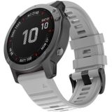 Voor Garmin fenix 6 22mm Smart Watch Quick release Silicon polsband horlogeband (grijs)