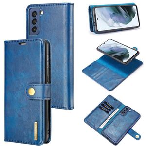 Voor Samsung Galaxy S21 FE DG.Ming Crazy Horse Texture Flip Afneembare Magnetische Lederen Case Met Houder & Card Slots & Portemonnee