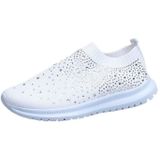 Lente en herfst strass vliegende geweven dames sneakers casual ademende schoenen  maat: 41