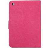 Voor iPad mini 3 ingedrukt bloemen vlinder patroon horizontale Flip PU lederen draagtas met magnetische Buckle & houder & Card Slots & Wallet(Magenta)