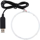 60mm 4W USB Angel Eyes Circles Auto Koplamp White Light COB LED-verlichting voor voertuigen  lijnlengte: 95cm (Blauw licht)