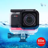 PULUZ 60m Onderwater diepte duikcase waterdichte camerabehuizing voor Insta360 ONE R 4K Wide-angle Edition(Transparant)