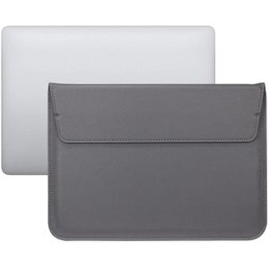 PU-leer Ultra-dunne enveloptas laptoptas voor MacBook Air / Pro 13 inch  met standfunctie(Space Gray)