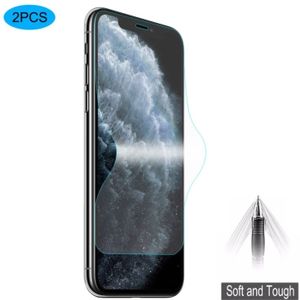 Voor iPhone 11 Pro Max/XS Max 2 stuks ENKAY Hat-Prince 0.1 mm 3D Full Screen Protector Explosiebestendige hydrogel film