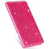 Voor Huawei Mate 10 Pro Ultrathin Glitter Magnetic Horizontal Flip Leather Case met Holder & Card Slots(Rose Red)