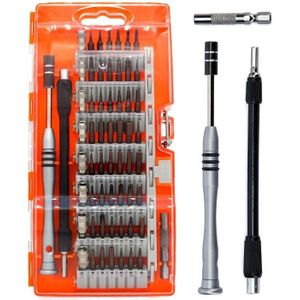 60 in 1 S2 gereedschap staal precisie schroevendraaier Nutdriver bit Repair tools Kit (oranje)