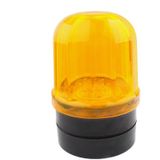 6-LED flits strobe waarschuwing licht voor auto auto met sterke magnetische basis (geel + zwart)
