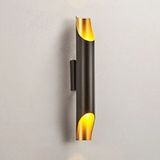 warm licht moderne wand lamp LED aluminiumlegering pijp verlichting  stijl: single-Tube zwart