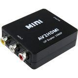 HOWEI HW-2105 Mini AV CVBS/L+R Audio naar HDMI Converter Adapter  Support Scaler 1080P (Zwart)