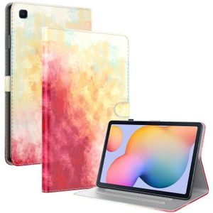 For Samsung Galaxy Tab S6 Lite 10.4 inch P610 / P615 Voltage Watercolor Pattern Skin Feel Magnetic Horizontal Flip PU Leather Case with Holder & Card Slots & Photo Frame & Sleep / Wake-up Function(Spring Cherry)