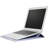 PU-leer Ultra-dunne envelope bag laptoptas voor MacBook Air / Pro 15 inch  met standfunctie(Tranquil Blue)