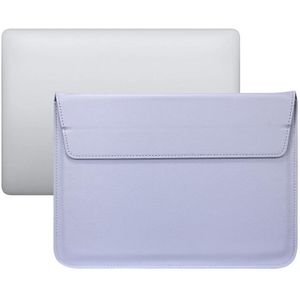 PU-leer Ultra-dunne envelope bag laptoptas voor MacBook Air / Pro 15 inch  met standfunctie(Tranquil Blue)