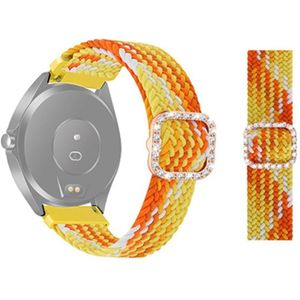 Voor Garmin Venu / vivoActive 3 20mm Universele verstelbare gevlochten elastische diamant gesp vervangende band horlogeband