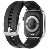 GT22 1 85 inch TFT-scherm Siliconen band Health Smart Watch  ondersteuning voor Bluetooth-oproep / Plateau Bloedzuurstof / Lichaamstemperatuur / Aritmie / TI Hartslagbewaking (zwart zilver)