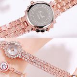 Gedi 52004 Dames Quartz Diamond Armband Horloge (Rose Gold Shell White Plate)
