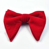 Mannen Velvet Double-layer Big Bow-knot Bow Tie Kleding Accessoires (Rood)