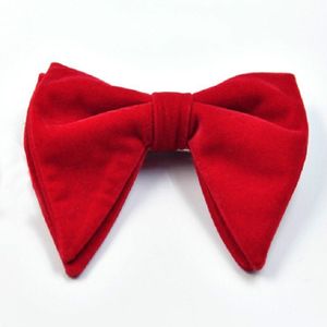 Mannen Velvet Double-layer Big Bow-knot Bow Tie Kleding Accessoires (Rood)