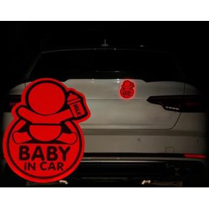 10 stks Autoverveiligheid Waarschuwing Reflecterende Stickers (Diamond Red)