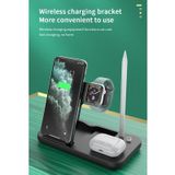 0W01 4 in 1 multifunctionele opvouwbare Fast Charging Wireless Charger Stand voor iPhone & Apple Pencil & Iwatch & Airpods