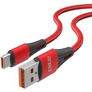 Enkay 66W USB naar USB-C / Type-C Volledig protocol 6a snellaadgegevenskabel  lengte: 1m