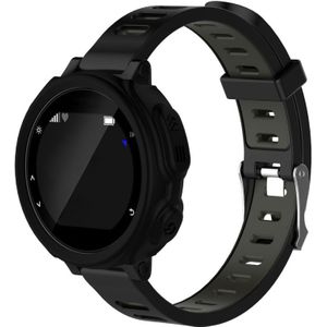Effen kleur siliconen horloge beschermhoes voor de Garmin F235 / F750(Black)