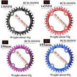 MOTSUV ronde smalle brede Chainring MTB fiets 104BCD tand plaat onderdelen schijf 36T (zwart)