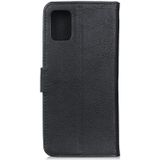 Voor HTC Desire 21 Pro 5G KHAZNEH Cowhide Textuur Horizontale Flip Lederen Case met Houder & Kaart Slots & Portemonnee (Zwart)