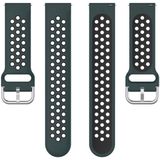 Voor Huawei Horloge 3/3 PRO 22mm Sport Two-Color Silicone Vervanging Strap Horlogeband (groen zwart)