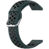 Voor Huawei Horloge 3/3 PRO 22mm Sport Two-Color Silicone Vervanging Strap Horlogeband (groen zwart)