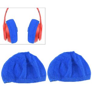 2 stks gebreide hoofdtelefoon stofdichte beschermende case voor beats Solo2 Wireless/Solo3 (blauw)