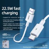 REMAX RC-135A 1m 5A USB naar USB-C / Type-C 22 5 W PD Fast Charging Data Cable (Wit)