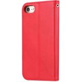 Knead huidtextuur horizontale Flip lederen case voor iPhone 6/iPhone 7/iPhone 8  met foto frame & houder & kaartsleuven & portemonnee (rood)