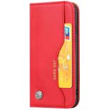 Knead huidtextuur horizontale Flip lederen case voor iPhone 6/iPhone 7/iPhone 8  met foto frame & houder & kaartsleuven & portemonnee (rood)