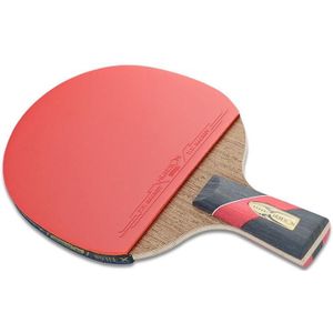 HUIESON HS-LX Six Star 5-Layer Chicken Wing Tip + 2 Layer Carbon Double Side Continuous Table Tennis Single Racket(Pen Hold Grip Racket)