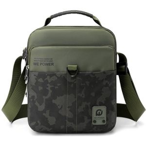 WEPOWER Mannen Sport Messenger Bag Outdoor Street Casual Messenger Bag (Legergroen)